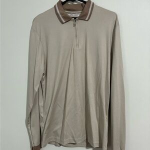 Men's Beige Long Sleeve Shirt
